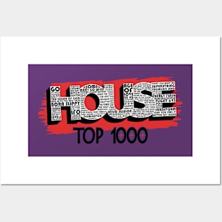 House Top 1000 dubbel bedrukt wit Posters and Art